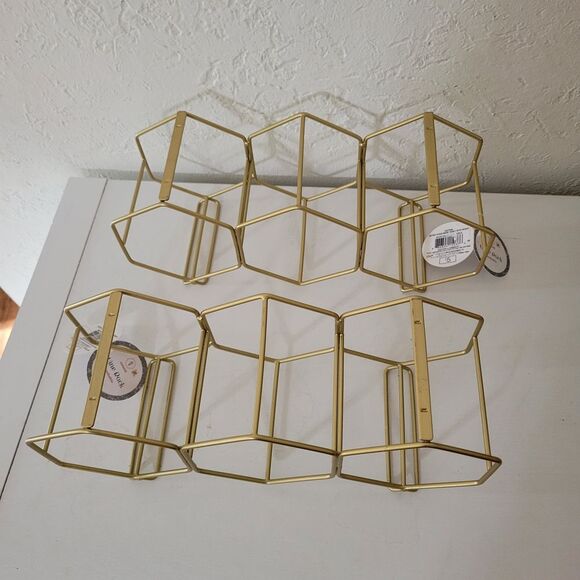 NEW ✨️ Gold Hexagonal Wine Rack - Picture 5 of 5